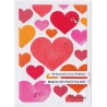 (CS1093)Clear Stamp Colorful Silhouette - Basic Hearts