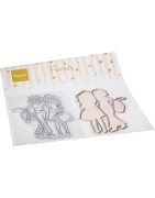 (CS1094)Clear Stamp & dies Friends
