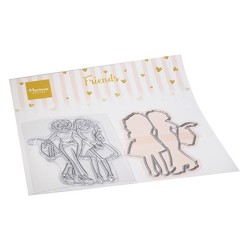 (CS1094)Clear Stamp & dies Friends