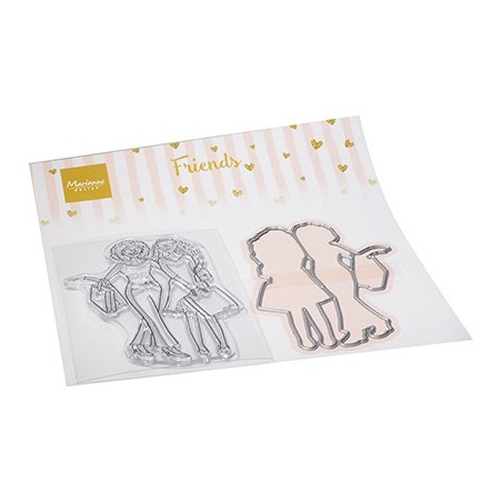 (CS1094)Clear Stamp & dies Friends