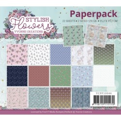 (YCPP10046)Paperpack - Yvonne Creations - Stylisch Flowers