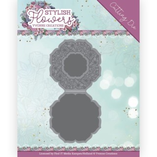 (YCD10264)Dies - Yvonne Creations - Stylisch Flowers - Octagon Flower Card