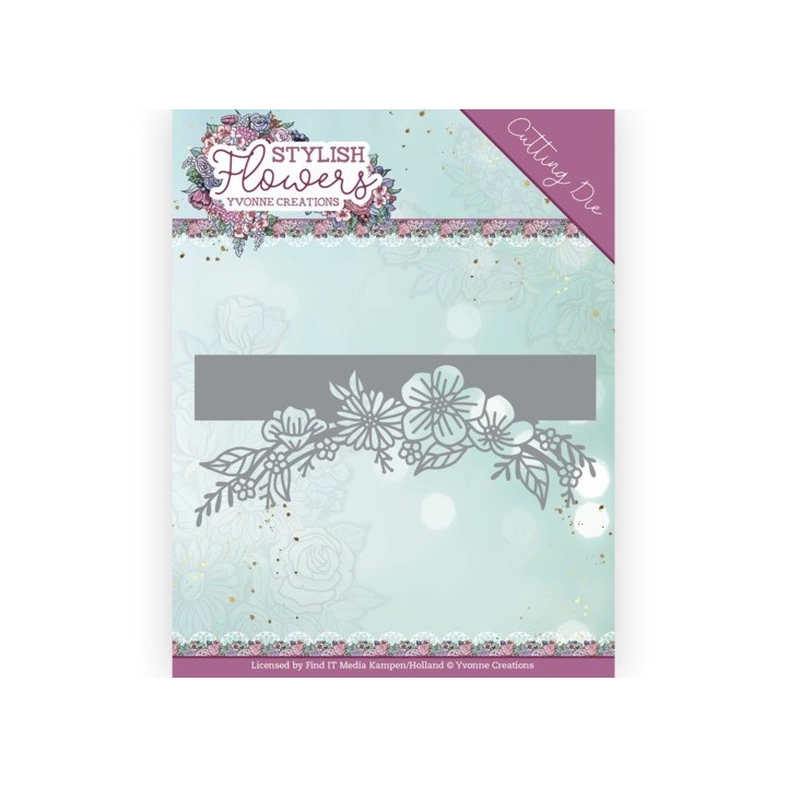 (YCD10265)Dies - Yvonne Creations - Stylisch Flowers - Garland Edge