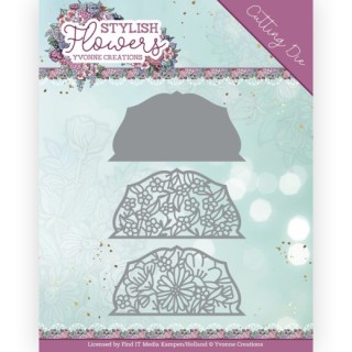 (YCD10267)Dies - Yvonne Creations - Stylisch Flowers - Flower Semicircle