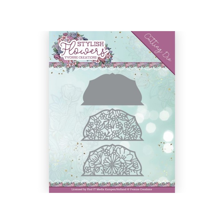 (YCD10267)Dies - Yvonne Creations - Stylisch Flowers - Flower Semicircle