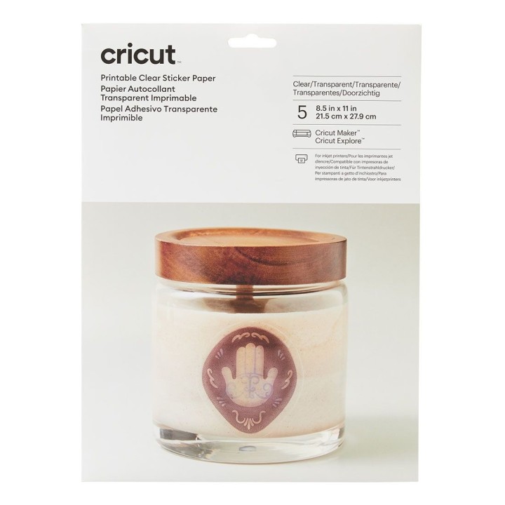 (2009493)Cricut Printable Sticker Paper 8,5x11 Inch Clear (5pcs)