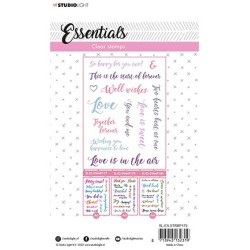 (SL-ES-STAMP179)Studio light  SL Clear stamp Sentiments/Wishes - Love Essentials nr.179