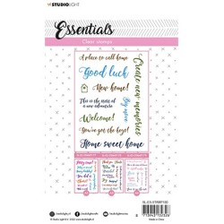 (SL-ES-STAMP180)Studio light  SL Clear stamp Sentiments/Wishes - Home Essentials nr.180