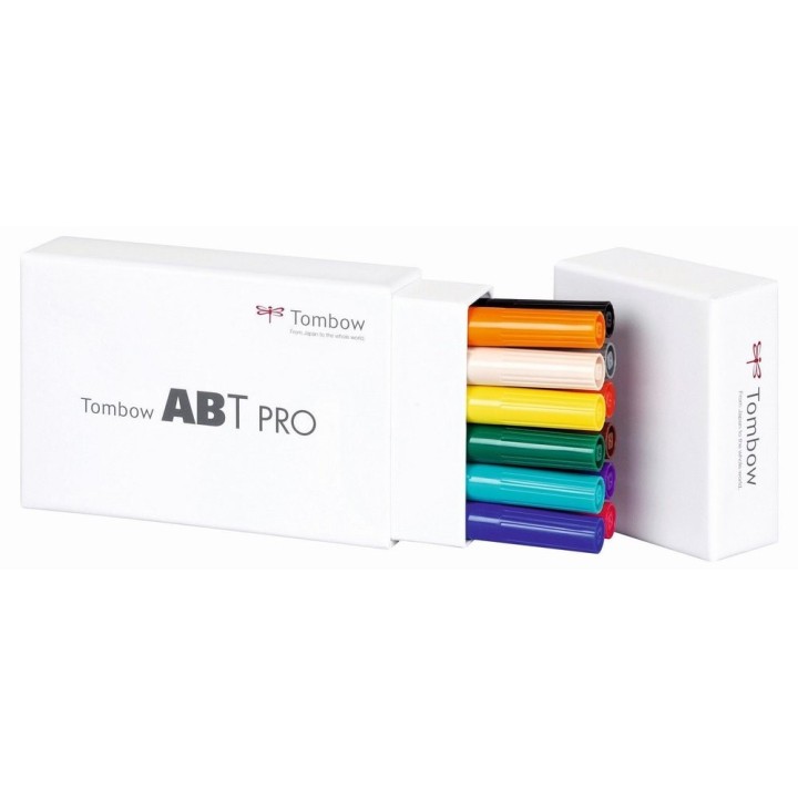 (ABTP-12P-1)Tombow  ABT PRO alcohol-based marker set Basic colours 12pcs