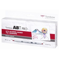 (ABTP-12P-2)Tombow  ABT PRO alcohol-based marker set Pastel colours 12pcs