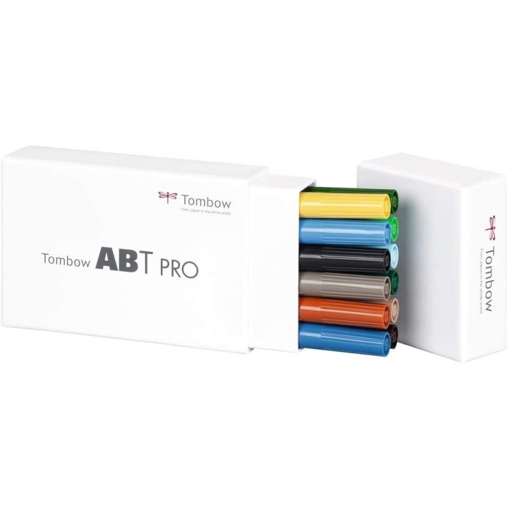(ABTP-12P-4)Tombow  ABT PRO alcohol-based marker set Landscape Colours 12pcs