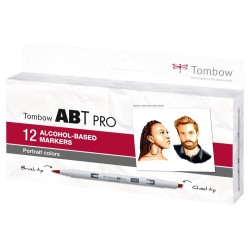 (ABTP-12P-6)Tombow  ABT PRO alcohol-based marker set Portrait Colours 12pcs