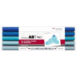 (ABTP-5P-5)Tombow  ABT PRO alcohol-based marker set Blue colours 5pcs