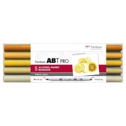 (ABTP-5P-8)Tombow  ABT PRO alcohol-based marker set Yellow colours 5pcs