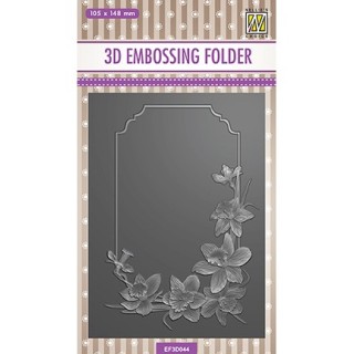 (EF3D044)Nellie's Choice Embossing folder Flowers daffodil