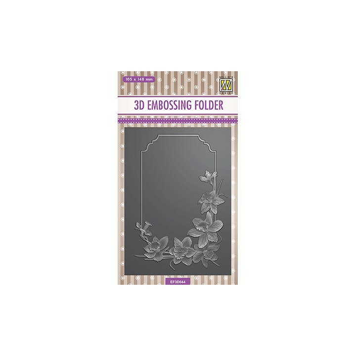 (EF3D044)Nellie's Choice Embossing folder Flowers daffodil