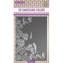 (EF3D045)Nellie's Choice Embossing folder Flowers Monstera Deliciosa