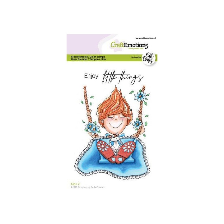 (1529)CraftEmotions clearstamps A6 - Kate 2 (Eng) Carla Creaties