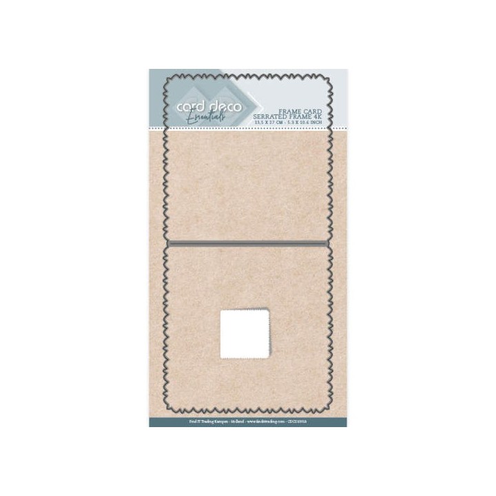 (CDCD10018)Card Deco Essentials Cutting Dies: Frame Card Serrated Edge 4K