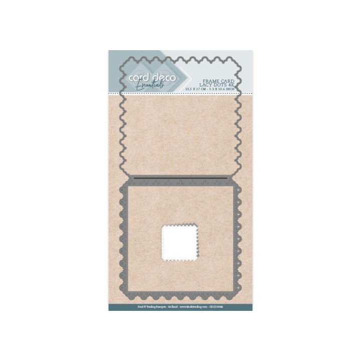(CDCD10042)Card Deco Essentials Cutting Dies: Frame Card Lacy Dots 4K
