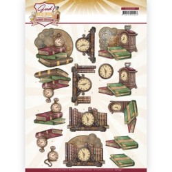 (CD11591)3D cutting sheet - Yvonne Creations - Good old day's - Clock