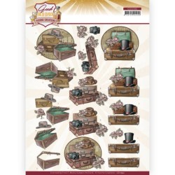 (CD11592)3D cutting sheet - Yvonne Creations - Good old day's - Suitcase