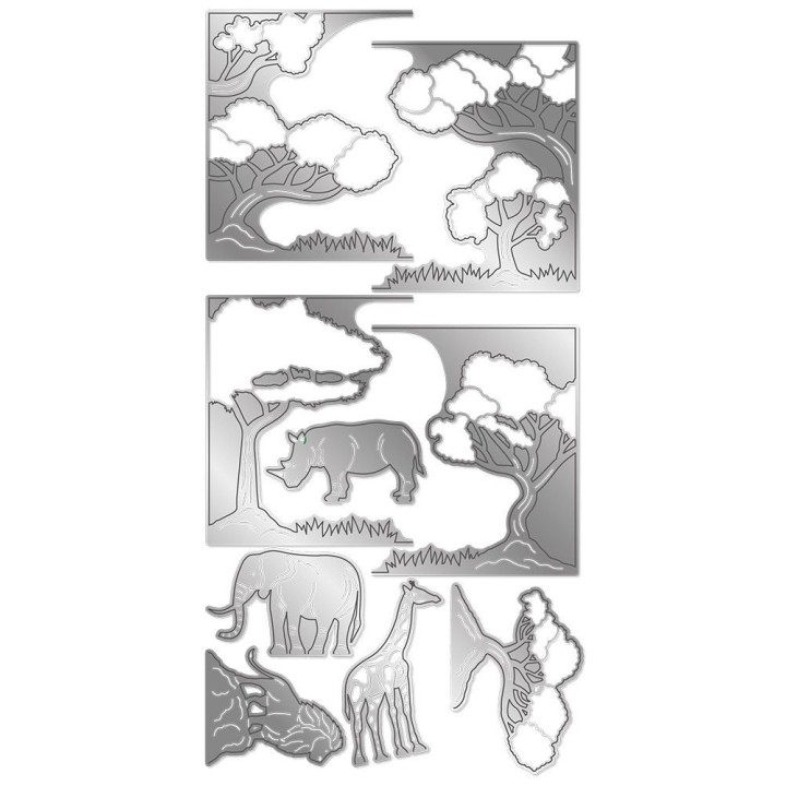 (GEM-MD-CAD-AFSAV)Gemini African Savannah Create-a-Card Dies