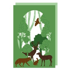 (GEM-MD-CAD-WONWO)Gemini Wonderful Woodland Create-a-Card Dies
