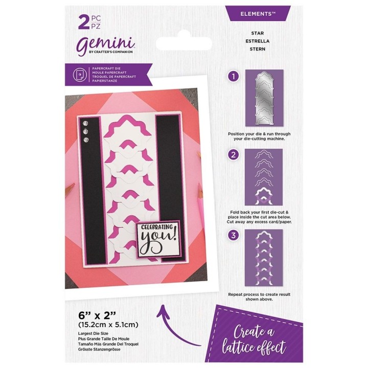 (GEM-MD-ELE-LFD-STA)Gemini Lattice Folding Star Elements Dies