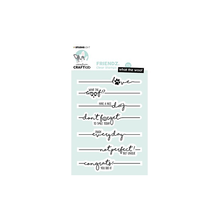 (CCL-FR-STAMP167)Studio light Clear stamp Best Pal Friendz nr.167
