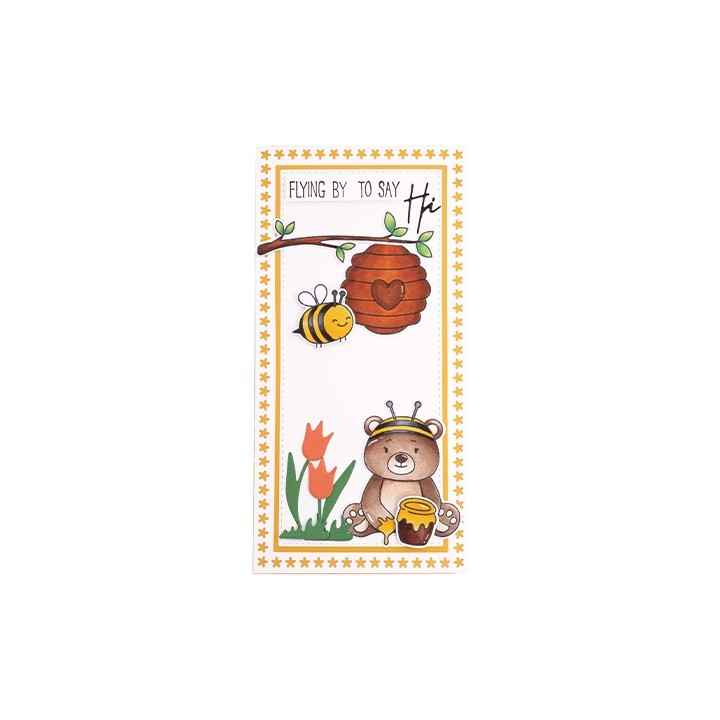 (SL-SS-SCD37)Studio Light Stamp & Cutting Die Bear and Bees Sweet Stories nr.37