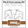 (CLBP244)Crealies Clearstamp Bits & Pieces Horse heads outline