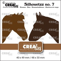(CLHS07)Crealies dies Silhouetzz no. 07 - Horse heads