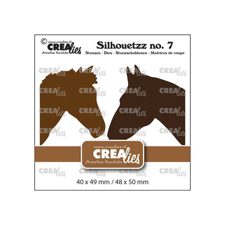 (CLHS07)Crealies dies Silhouetzz no. 07 - Horse heads