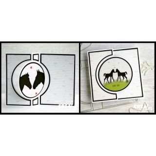 (CLHS07)Crealies dies Silhouetzz no. 07 - Horse heads