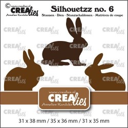 (CLHS06)Crealies dies Silhouetzz no. 06 - Rabbits/Hares