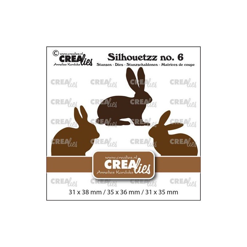(CLHS06)Crealies dies Silhouetzz no. 06 - Rabbits/Hares