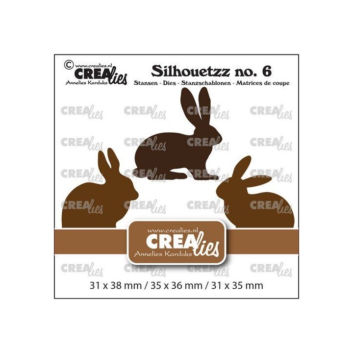(CLHS06)Crealies dies Silhouetzz no. 06 - Rabbits/Hares