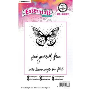 (ABM-ES-STAMP129)Studio light Rubber stamp Just a butterfly Essentials nr.129