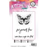 (ABM-ES-STAMP129)Studio light Rubber stamp Just a butterfly Essentials nr.129