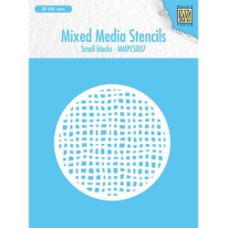 (MMPCS007)Nellies Choice Plastic Mixed media Round stencils Small blocks