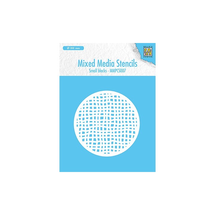 (MMPCS007)Nellies Choice Plastic Mixed media Round stencils Small blocks