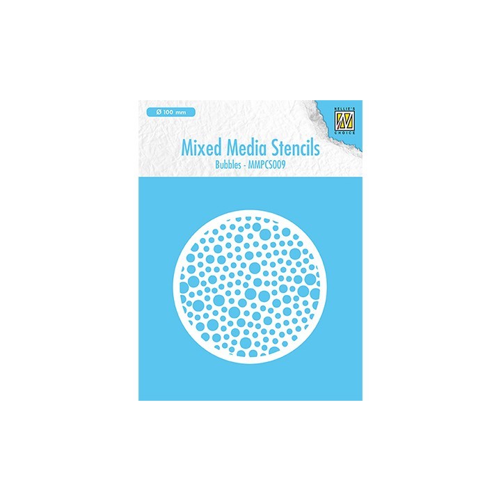 (MMPCS009)Nellies Choice Plastic Mixed media Round stencils Bubbles