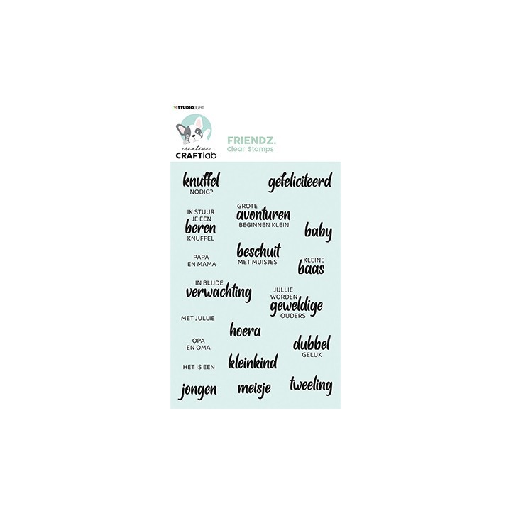 (CCL-FR-STAMP164)Studio light Clear stamp Baby Tekst NL Friendz nr.164