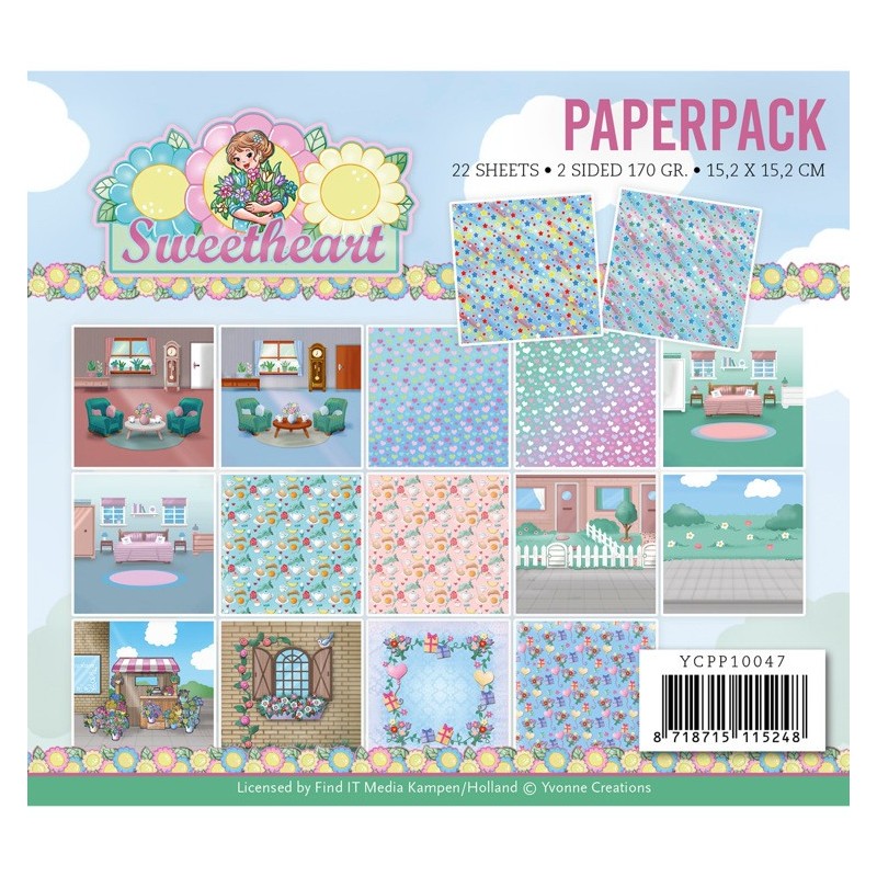 (YCPP10047)Paperpack - Yvonne Creations - Bubbly Girls - Sweetheart