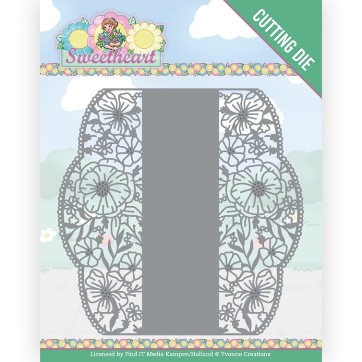 (YCD10271)Dies - Yvonne Creations - Bubbly Girls - Sweetheart - Flower Frame