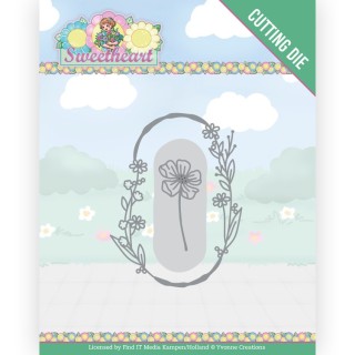 (YCD10273)Dies - Yvonne Creations - Bubbly Girls - Sweetheart - Flower Oval