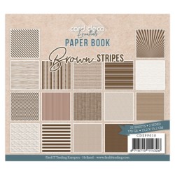 (CDEPP010)Card Deco Essentials - Paperbook - Brown Stripes