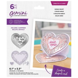 (GEM-MD-CAD-NOHE)Gemini Noble Heart Create-a-Card Dies