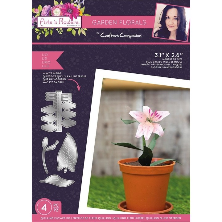 (SCC-AF-GFL-MD-LILY)Crafter's Companion Arts 'n Flowers Garden Florals Metal Dies Lily